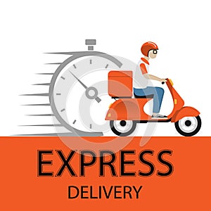 Infographics online food ordering.Fast delivery by scooter
