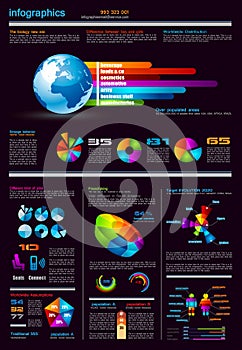 Infografiky strana los z dizajn prvky 