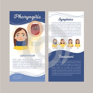 Pharyngitis infographics photo