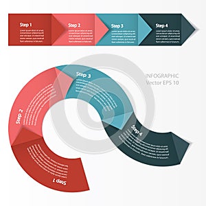 Infographics. Process chart module.