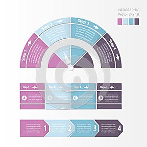 Infographics. Process chart module.