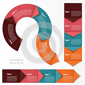 Infographics. Process chart module.