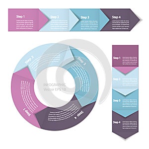 Infographics. Process chart module.