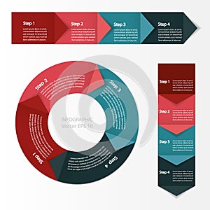 Infographics. Process chart module.