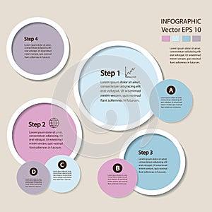 Infographics. Process chart module.