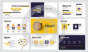 Infographics slide template design 6