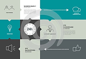 Infographics speechflat diagram with text fields.