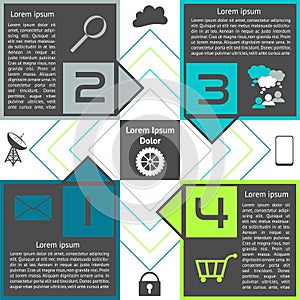 Infographics Square with Arrows Abstract Options F