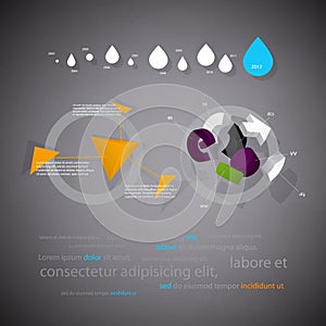 Infographics statistical three-dimensional report