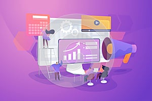 Digital presentation concept vector illustration