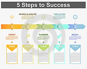 Infographics Step to Success - Vector