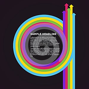 Infographics template. Colorful circle arrows