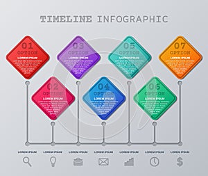 Infographics templates on gray background. Vector graphic.