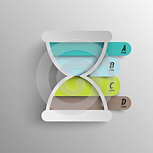 Infographics time intervals template chart element