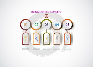 Infographics timeline design template for business concept and i