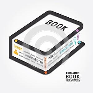 Infographics vector book design diagram line style timeline