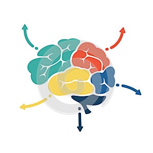 infographics vector brain design