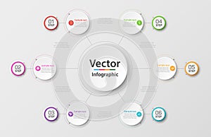 Infographics vector design  template  with 6 options, steps or processes