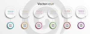 Infographics vector design  template  with 6 options, steps or processes