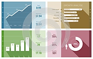 Infographics vector flat design. Financial Busines