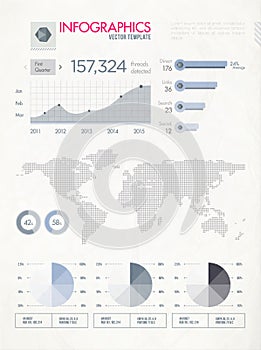 Infographics vector template