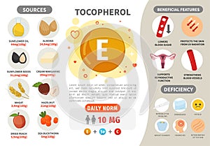 Infographics Vitamin E. photo