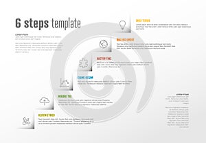 Infogrpahic stairs steps diagram template