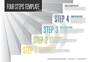 Infogrpahic steps diagram template