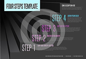Infogrpahic steps diagram template