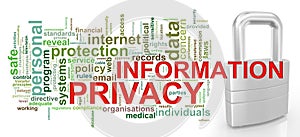 Infomation privacy word tags