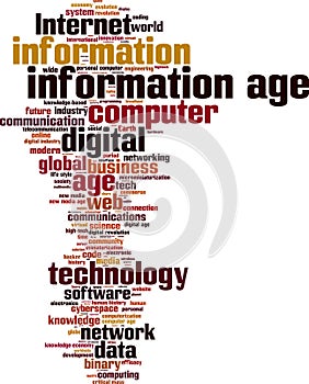 Information age word cloud photo