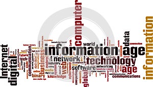 Information age word cloud photo