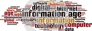 Information age word cloud photo