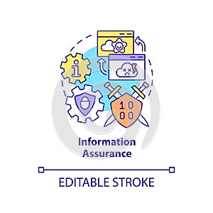 Information assurance concept icon