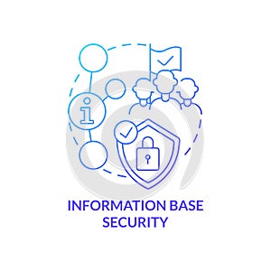 Information base security blue gradient concept icon