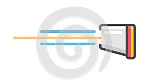 Information Beam: Digital Data Projector & Display, vector design Generative AI