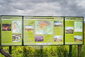 Information board for Marble Arch Cave and Cuilcagh Mountain Park