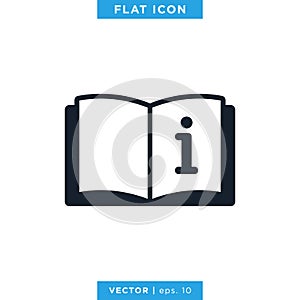 Information Book Icon Vector Logo Design Template.