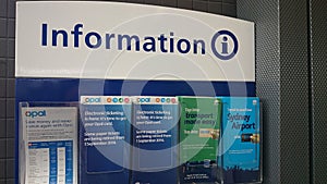 Information booklets at station