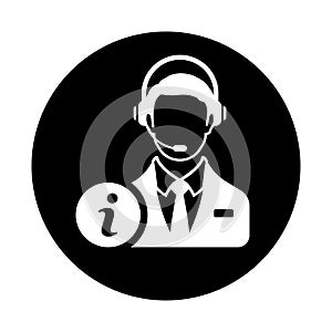 Information center, help desk icon