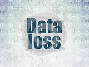 Information concept: Data Loss on Digital Data Paper background