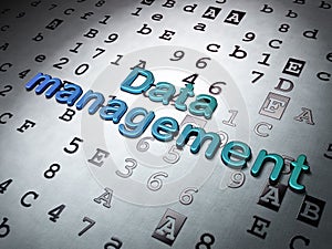 Information concept: Data Management on Hexadecimal Code background