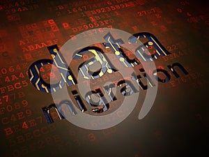 Information concept: Data Migration on digital