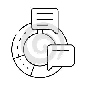 information data science line icon vector illustration