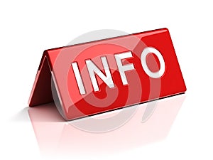 Information desk sign 3d rendering