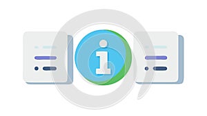 Information Details Icon with Text Documents, vector design Generative AI