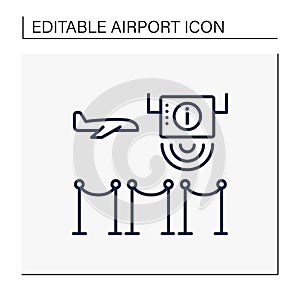 Information dissemination line icon photo