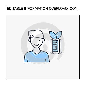 Information ecology line icon