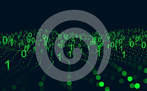 Information field, binary code, data encoding, data flow, digital security. Internet technology