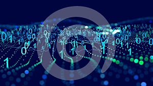 Information field, binary code, data encoding, data flow, digital security. Internet technology